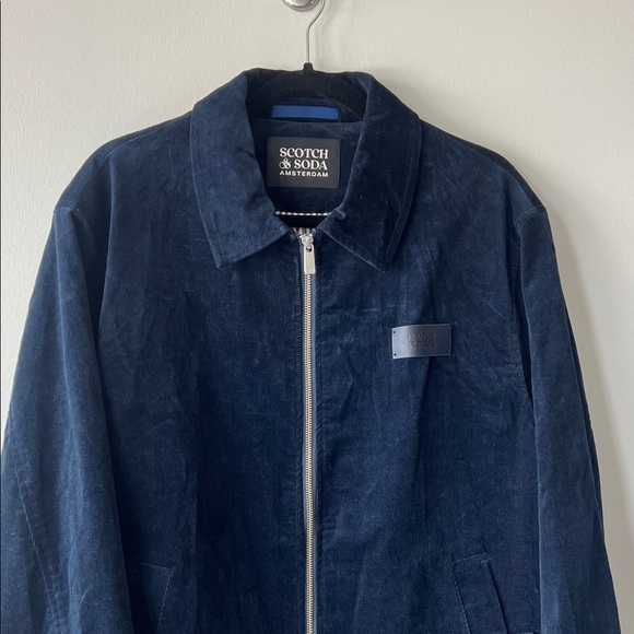 Scotch & Soda Men's Navy Corduroy Zip-Up Jacket - Picture 3 of 9
